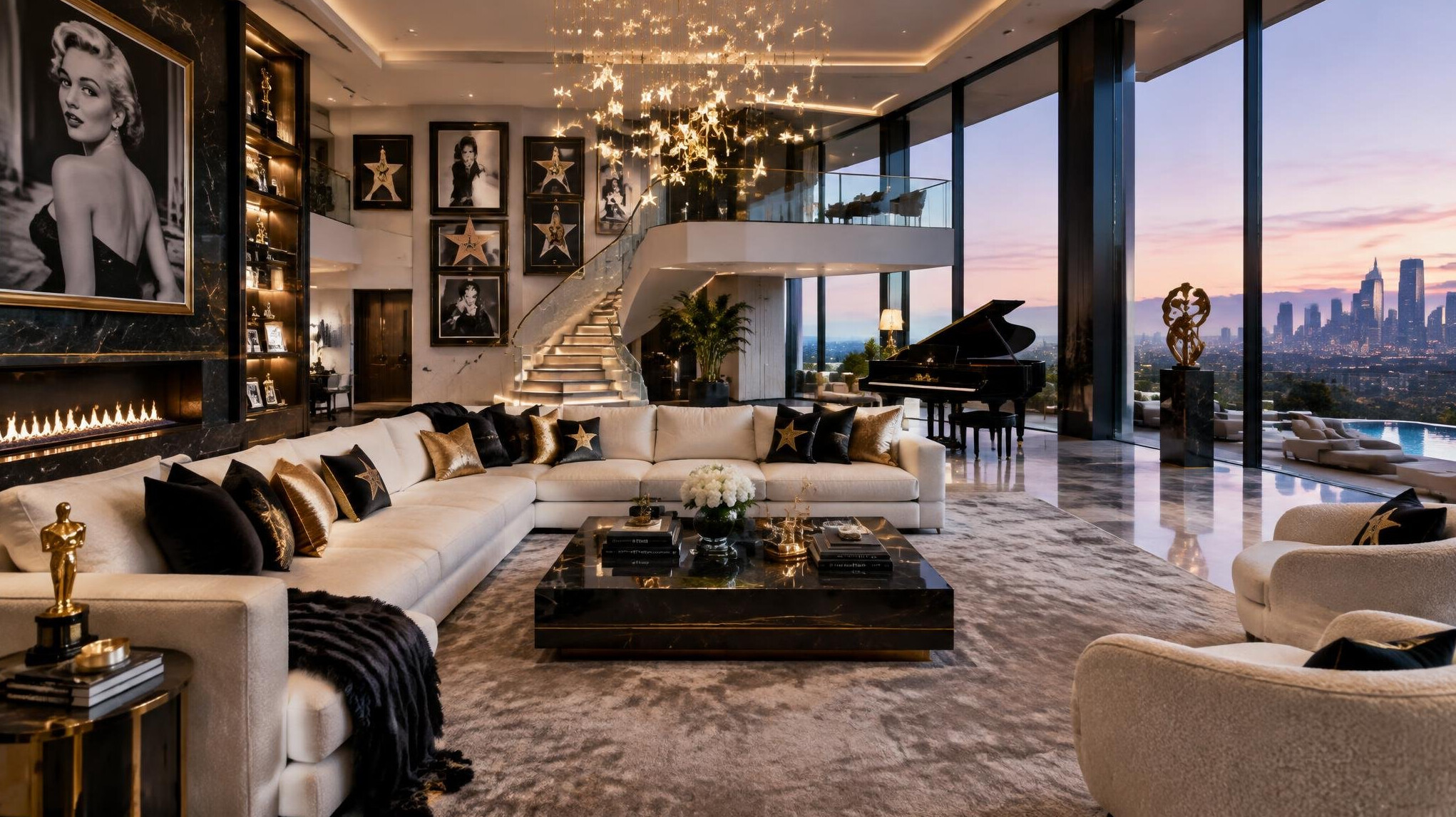 luxury celebrity home interior